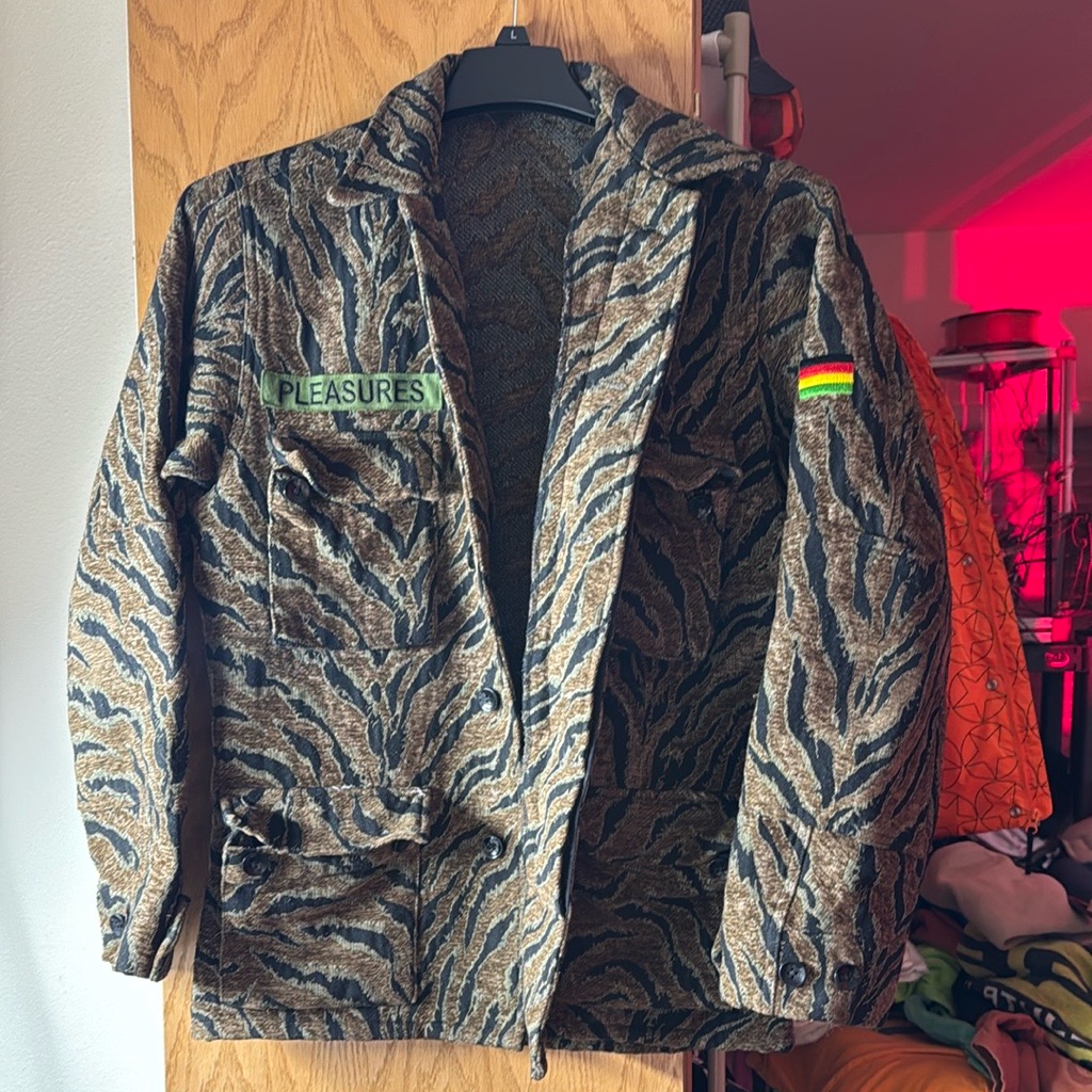Pleasures Brand Tiger Print Camo Jacket